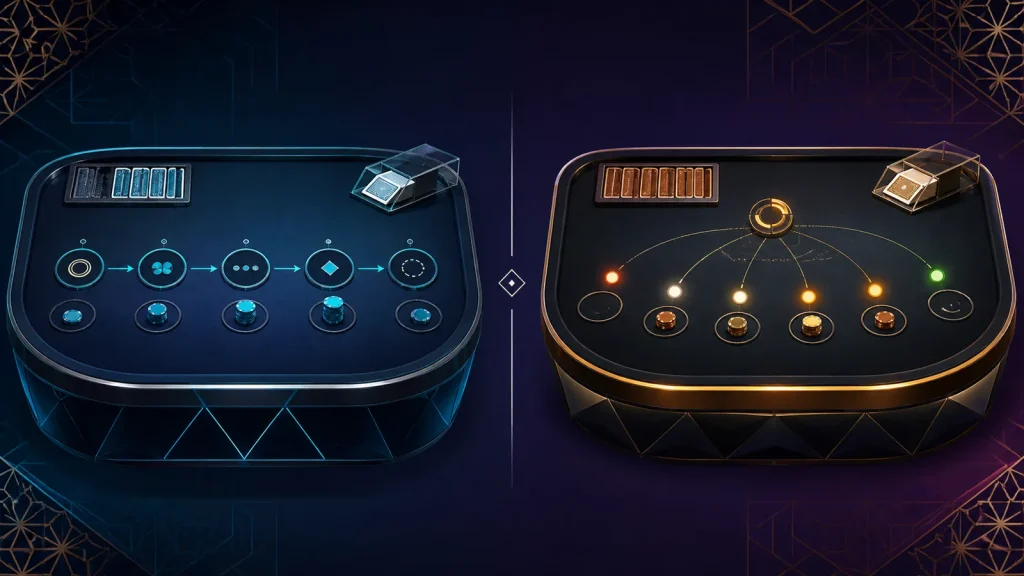 Comparação entre mesa automatizada e mesa em tempo real
