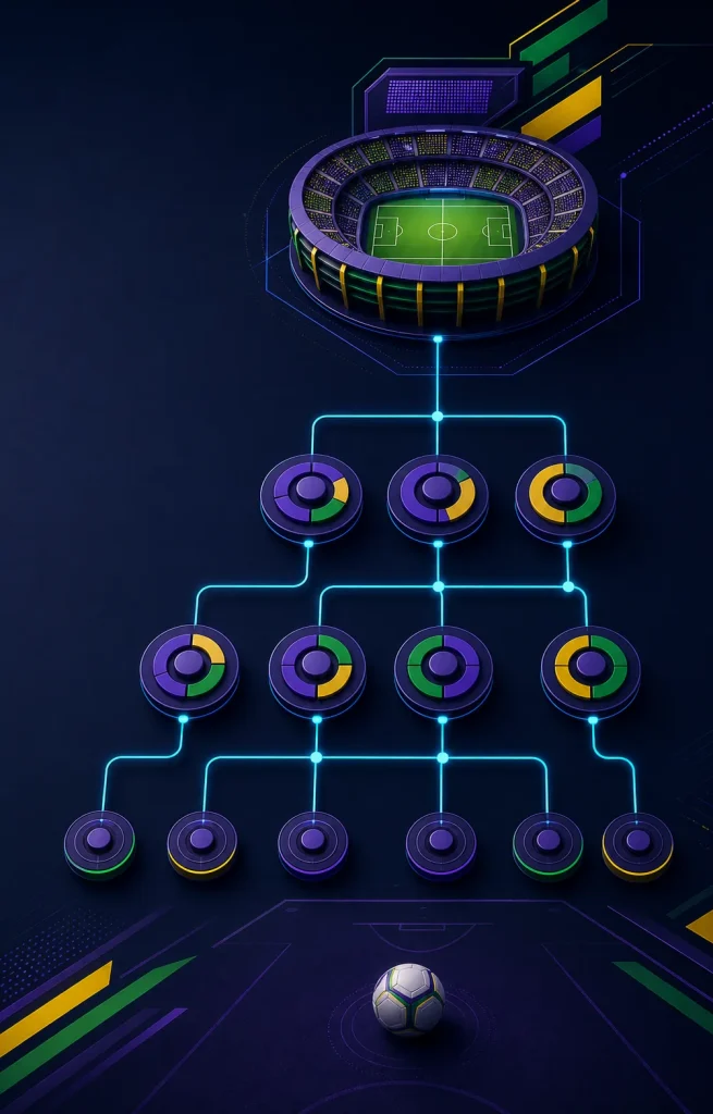 Hierarquia visual de evento, mercado e seleção em esportes