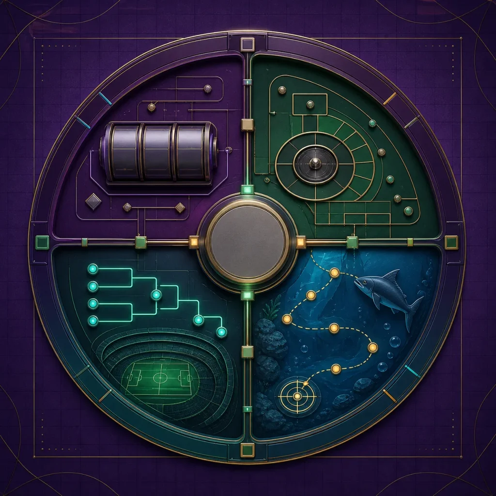 Mapa visual das categorias de jogos associadas à 98a